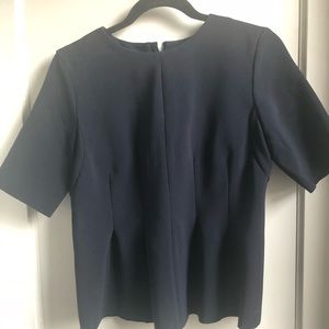 Pleated Navy blouse